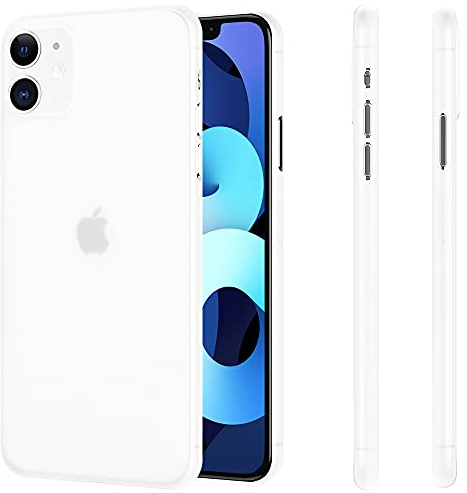 memumi Hülle für das Neue iPhone 11 (6.1 inch), Mehrweg 0.3 mm dick, Slim Fit, Mattes Finish [Stoßfest, rutschfest, Kratzfest]. Schutzhülle für das Neue iPhone 11 (6.1 inch).Trans-Weiß(Version 2019)