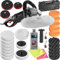 tectake® 400468 Poliermaschine 1500 Watt mit Drehgriff 0-3200 U/min + Set11 inkl. Lackpolitur