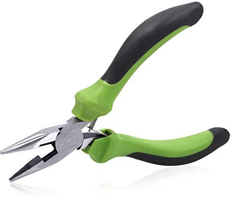 SPEEDWOX Mini Long Nose Pliers 4-1/2 Inches Precision Wire Cutters with Spring Fine Beading Pliers Precision Jewelry Making Tool Hobby Craft DIY