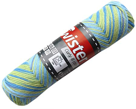 Unbekannt Twister Curly 8 Häkelgarn Blaugrün 112