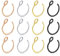 Rajnard Faux Piercing Nez Anneau Piercing Nez Acier Chirurgical 20G 8mm Fake Piercing Helix Lèvre Cartilage Bijoux de Piercing 12 Pieces 4 Couleurs