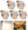 Elitlife Mini LED Einbaustrahler Set - 5X 3W Warmweiß Einbauspots, Schwenkbar COB Deckenspots, Aluminium Deckeneinbaustrahler