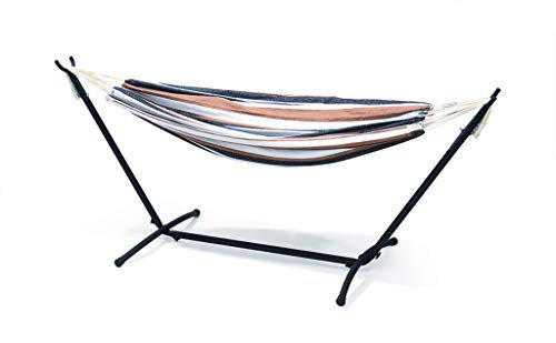 Rijoka Hängematte mit Gestell – Gartenliege – 150kg Belastung – 275x100x110cm