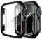 CAVN 2 Pezzi Cover Compatibile con Apple Watch Series 7 Series 8 45mm Protettiva Protezione, Sottile PC Custodia Integrato per Schermo in Vetro Temperato 360 Rugged Pellicola HD Anti-graffio