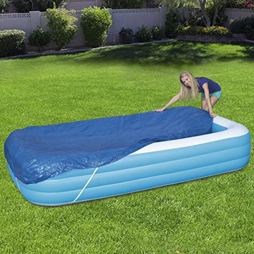 komsoup piscina para piscinas rectangulares fáciles establecer y piscina inflable, piscina rectangulares sobre el suelo, manta bañera hidromasaje 305 x