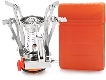 Réchaud de camping Équipement de camping Mini réchaud à gaz en plein air pliant touristique brûleur four portable pique-nique cuisson fournitures de camping for le camping, la pêche, la pêche sur glac