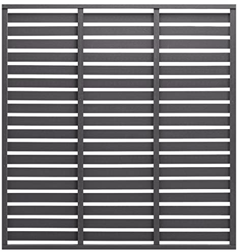 BIGTO Panneau de clôture en bois composite Gris 180 x 180 cm