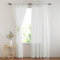 PONY DANCE Extra Long Window Net Curtains Slot Top - 60 x 95 inches Sheer Curtains Lightweight Super Soft Semi Transparent Voile Panels for Bedroom/Living Room/Patio Door, Set of 2
