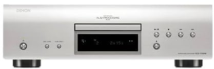 Denon DCD-1700NE CD/SACD Player, Ultra-Precision 192 kHz/32 Bit D/A Converter, Vibration-Resistant Design, Supports DSD, FLAC, and WAV Files, Pure Direct Mode, 2 Digital Audio Outputs, Silver