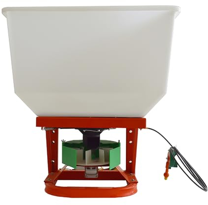 PreAsion ATV/UTV, Samen-Düngerstreuer, Broadcast-Streuer, 120 kg, Garten, Landwirt, Traktor, 12 V, variabel, einfach zu fixieren, Dünger, Trichter, Trockenmaterialstreuer