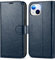 TUCCH Wallet Case for iPhone 13 (6.1) 2021, PU Leather Magnetic Folio Book Case with [Card Slots][RFID Blocking] Kickstand, Shockproof TPU Folding Stand Cover Compatible with iPhone 13 5G, Navy Blue