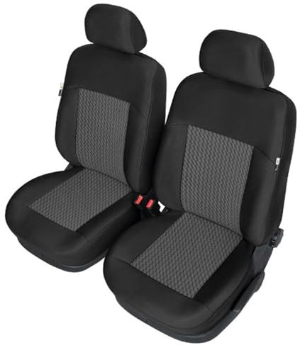 Autositzbezüge Autositzschoner Sitzbezüge 1+1 Front Vordersitze Kompatibel mit Opel Meriva 2 II (11-) Auto Sitzbezug Dunkelgrau Autositzauflage Autositz Sitzauflagen Tuning Auto Zubehör Innenraum