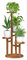 Bamworld Plant Stand Indoor Corner Wood Plant Shelf for Multiple Plants Small Tiered Round Flower Stand for Patio Garden Balcony Living Room Bedroom (4 Tier )