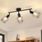 Lichtmaler Deckenspot E14 Deckenstrahler 3 Flamming - Deckenleuchte Schwarz Deckenlampe Vintage Küchenlampe Schwenbar Spotlight für Flur Schlafzimmer Esszimmer(ohne Leuchtmittel)