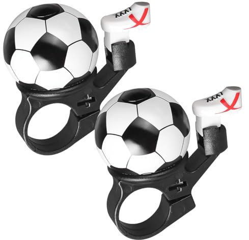 Sarini 2PCS Fahrradklingel Kreative Fußball Fahrradklingeln für Mountainbike Rennrad Faltrad