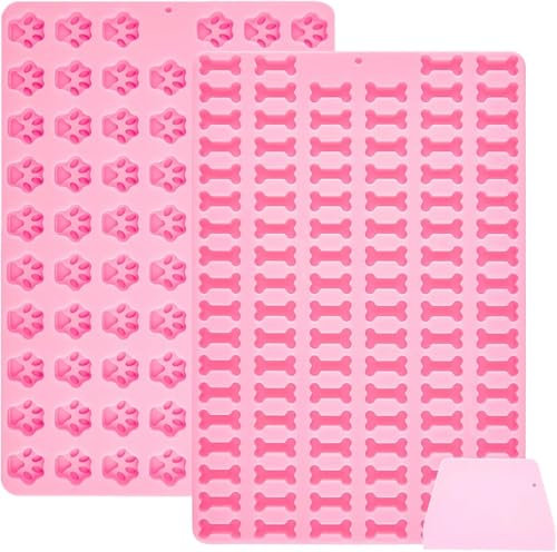Socluer Backmatte Hundekekse 2 Stück Silikonformen für Hundeleckerlies und Katzenleckerli, Hundekekse Backform für DIY Keks, Schokolade, Kekse, Eiswürfel, Süßigkeiten
