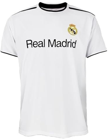 Real Madrid Camiseta Fan Atack Nº124 - con Licencia Oficial - Talla L - Color Blanco