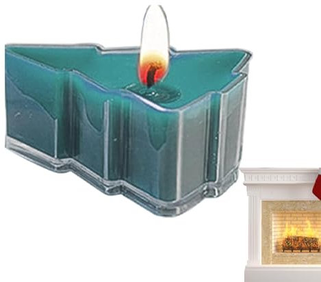 Candela profumata per albero di Natale,Candele per albero di Natale,Candele decorative natalizie Candele a forma di albero - Decorazione domestica compatta per candele da tè per inte