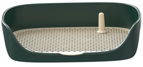 Peosaard Pet Dog Toilet, Puppy Training Potty Tray,Puppy Training Pee Pad Holder,Indoor Dog Potty with 4 Protection Wall Litter Box uitable for Dogs Under 15 Kg/