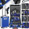 MASKO® Valise à Outils 969 Pièces | Mallette à Outils en Aluminium Coffret à Outils Set | Boîte à Outils avec Roulettes pour Maison, Bricolage, Garage, Auto | Chariot Outils Professionnel Bleu