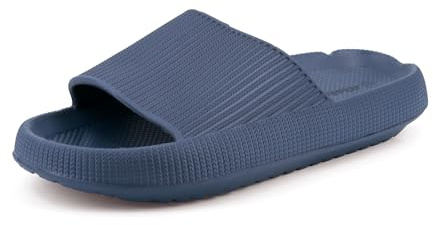 JOMIX Ciabatte Uomo Casa Estive Doccia Piscina Antiscivolo Ciabatte in Gomma Eva Le Pantofole Morbide sono Comode MES250463 (Navy, 42_43)