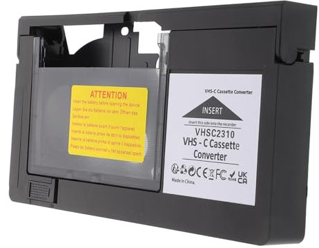 FELTECHELECTR Vhs-c Cassette Adapter with Broad Tape Compatibility, Lightweight Plastic Construction, Compatible with Jvc and Vhs-c Camcorders, for Video Playback Use
