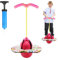 Ballon Sauteur avec Poignée, Balance Board Ballon Fitness, Capacité de Charge de 100 kg, Pogo Stick, Baton Sauteur Adulte Enfant, pour L'entraînement de L'équilibre et Le Sport(Rose)