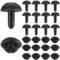 GORGECRAFT 50 Stück Hundenase Aus Kunststoff 15mm Schwarz Sicherheitsnasen Für Puppen Zum Basteln Nähen Teddybär Tiernasen Häkelnasen Puppenherstellung Zubehör Für Ausgestopfte Plüschtiere Puppen DIY