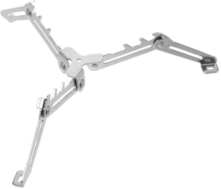 BESPORTBLE Foldable Outdoor Stainless Steel Gas Canister Fixed Stand Fuel Can Rack Tripod Holder for Camping Hiking Cooking Stove Silver