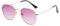 qinqilanqi-S Mode polygonale Sonnenbrille für Damen und Herren,Klassische Super Leichte Metallrahmen Gläser ，UV Schutz (Gold/Gradient Lila)