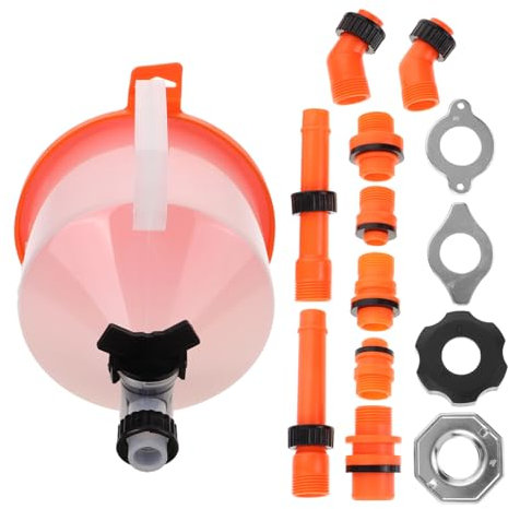 Zerodeko 15pcs Spill-proof Radiator Funnel Kit with Valve, Cooling System Coolant Filling Funnel Set for Auto Coolant Flush and Leak Detection