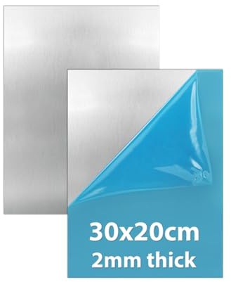 LALAGO Placa de Aluminio, Chapa de Aluminio, grosor es de 2 mm - 300 mm x 200 mm (30cm x 20cm) - 2 Pcs