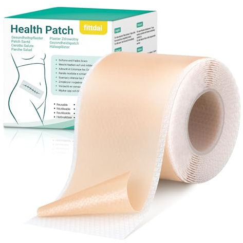 Cerotti in silicone per cicatrici 150 cm riutilizzabili Cerotto Salute - Silicone scar sheets medico per taglio cesareo & cheloidi, ipoallergenico, traspirante, impermeabile