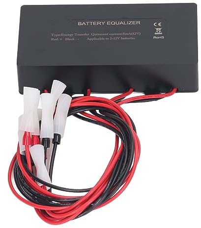 CFTGIW 48V Battery Equalizer Automatic Balancing Reverse Polarity Protection Low Voltage Disconnection Battery Balancer By for 12V Packs Voltage Can A [Multi Usage] Connected Equalizer