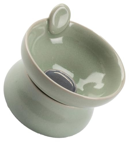 MAGICLULU Service à Thé en Céramique Passoire à Thé Rétro et Filtre à Mailles Fines pour Infusion Tasse la Maison