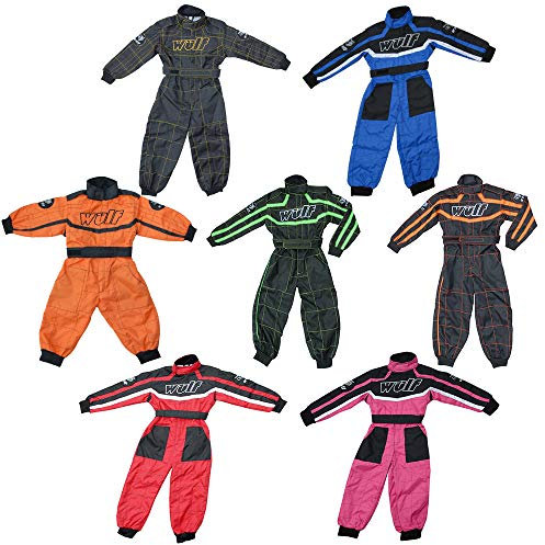 Wulfsport Children Kids Race MX Motocross Motorbike Suit Clothing Quad Bike - Blue L (9-10Yrs)