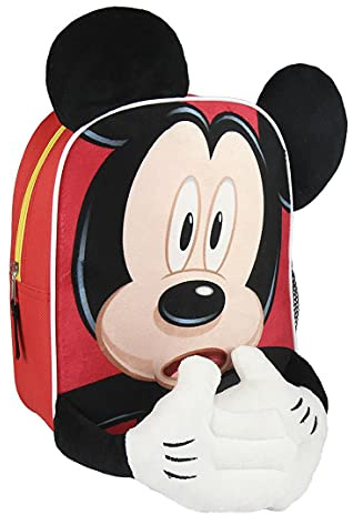 Cerdá Mickey Backpack, Red (RED), 28 cm, Mickey - Hands 3D