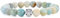 MetJakt 18-18.5cm Natur 8mm Edelstein-Heilungs-Kristall-Stretch-Perlenarmband mit 925 Sterling Silber Sanskrit Mantra Charme (Amazonite)