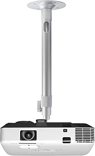 Drsn Support Vidéoprojecteur Plafond Réglable 60-105cm - Jusqu'à 5 kg - Pivotant à 360°,Support Plafond/Mural pour Projecteurs/Caméras CCTV/DVR - Alliage d'aluminiu