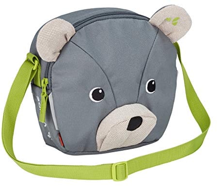 VAUDE 14315 Brummel, Umhängetasche in Grizzly-Optik Kinder-Rucksack, 19cm,Heron