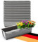 BigDean 10er Set Paletten Blumenkästen - Einsatz - mit Hängesystem zum Einhängen - 37cm Beton-grau - Pflanzkasten für Europalette Balkonkasten Blumentopf - aus recyceltem PP-Kunststoff