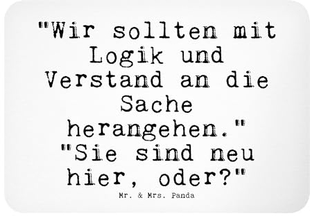 Mr. & Mrs. Panda Magnet Wir sollten mit Logik... - Geschenk, Arbeitskollege, Spruch Geschenke, Kühlschrank Dekoration, Kollegin, Zitate, lustige