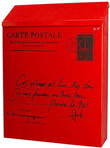 ZIHAOG Boite a Lettre Exterieur, Boite Aux Lettres Normalisée, Boîte Aux Lettres en Tôle Galvanisée, Serrure à Clé 2 ×, Revêtement en Poudre, Antirouille/Imperméable, Matériel D'installation Inclus,B