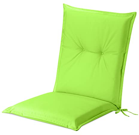 JEMIDI 1x Gartenstuhl Auflage Polster - 100% Polyester Hochlehner Stuhlauflage mit Bändern - wasserabweisend pflegeleicht - mit Schaumstofffüllung - 100x50cm