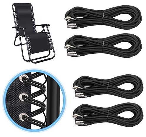 Universal Zero Gravity Chair Repair Cord Kit, 4 Pack Replacement Elastic Cords Repair Tool Kit for Repairing Zero Gravity Chair, Recliners