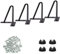 Drenky Pied De Meuble 15 cm Metal Noir, DIY Pied de Table Metal 4pcs Pied Epingle pour Heavy Duty-parfait pour Meuble TV, Tiroirs, Table de Chevet Avec Vis et Protecteurs de Sol en Caoutchouc