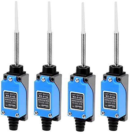 GUUZI 4 pezzi ME-8166 Momentaneo Interruttore di Finecorsa a Molla Elicoidale Flessibile 1NC + 1NO 0~250V/5A