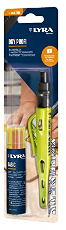 LYRA DRY PROFI BAUMARKER + 12 Stk BASIC-Minen für alle Oberflächen im Blister