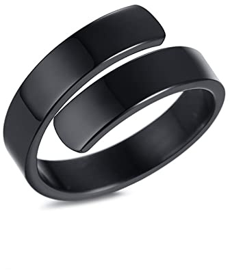 Trauringe für Frauen, Schlichte Ringe Damen Polierte Edelstahl Ring mit Gravur Personalisiert Bandring Offen