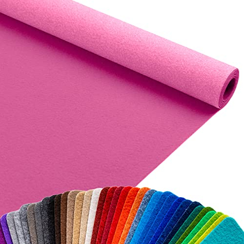 Primaflor - Ideen in Textil Hochzeits-Läufer Event-Teppich Meterware - 1,00m x 12,00m, Rosa, Viele Farben, Rutschfester Gangläufer, Schwer Entflammbarer Hochzeits-Läufer, B1 Messeteppich